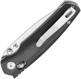 Tenable Knives Raven Crossbar Lock Twill CF - 14C28N Sandvik Drop Point Blade, Black G10 With Twill Carbon Fiber Onlay by Tenable Knives