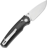 Tenable Knives Raven Crossbar Lock Twill CF - 14C28N Sandvik Drop Point Blade, Black G10 With Twill Carbon Fiber Onlay by Tenable Knives