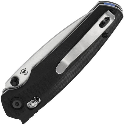 Tenable Knives Raven Crossbar Lock EDC with 3.13in 14C28N Sandvik Drop Point Blade and Black G10 by Tenable Knives