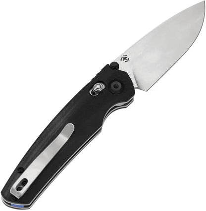 Tenable Knives Raven Crossbar Lock EDC with 3.13in 14C28N Sandvik Drop Point Blade and Black G10 by Tenable Knives