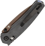 Tenable Knives Raven Crossbar Lock Black Micarta T2109V6 - Rose Gold Coated Blade by Tenable Knives
