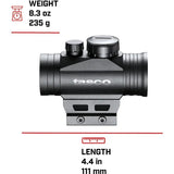 Tasco Red Dot Scope 1x30 TRDPCC - Shockproof Waterproof For 400g Recoil Bright Daylight Dot Picatinny Mounts by Tasco