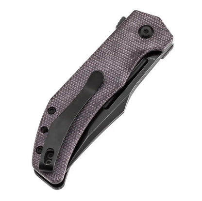 Tenable Knives Orion Linerlock Purple Micarta - Clip Point Blade 14C28N Stainless by Tenable Knives