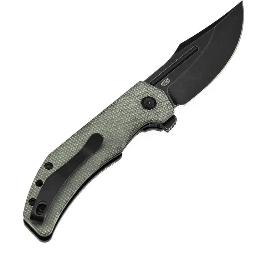 Tenable Knives Orion Linerlock - Green Micarta Handle, 14C28N Sandvik Stainless Clip Point Blade by Tenable Knives