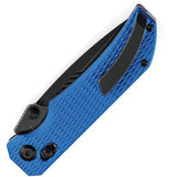 Tenable Knives Eaglestrike Crossbar Lock Blue - Nitro V Steel Spear Point Blade Textured Aluminum Handle by Tenable Knives