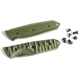 TB Outdoor Survival Fixed Blade Knife - Green G10 Handle, Full Tang MOX Steel, Black PVD Coating, Glass Breaker by TB Outdoor