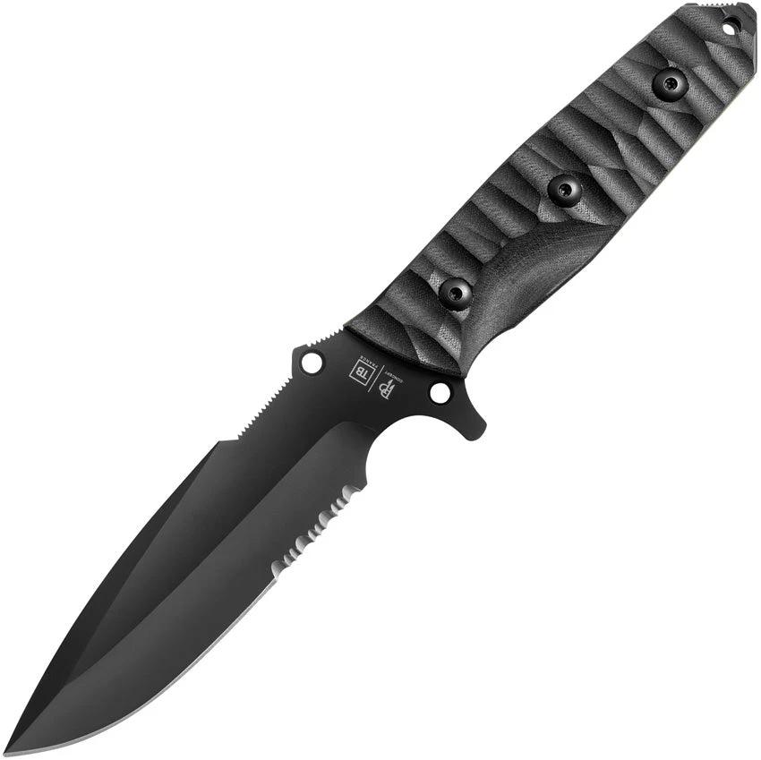 TB Outdoor Survival Fixed Blade Black 11060009 by TB Outdoor