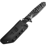 TB Outdoor Survival Fixed Blade Knife - MOX Steel Black Blade 9.75 Inch Overall, Full Tang, Glass Breaker, MOLLE Sheath by TB Outdoor