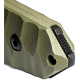 TB Outdoor Survival Fixed Blade Knife Green - Full Tang With Glass Breaker, Lanyard Hole, MOLLE Kydex Sheath by TB Outdoor