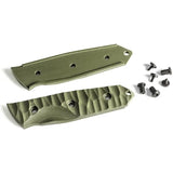 TB Outdoor Survival Fixed Blade Knife Green - Full Tang With Glass Breaker, Lanyard Hole, MOLLE Kydex Sheath by TB Outdoor