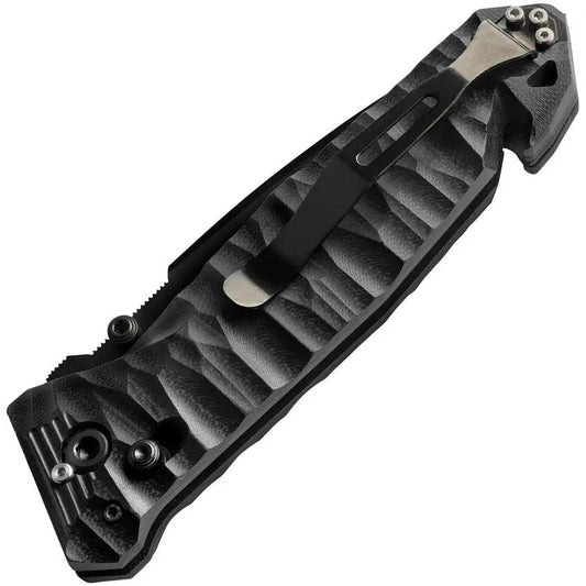 TB Outdoor CAC S200 Axis Lock Knife - Black Nitrox Blade, G10 Handle, Belt Cutter and Glass Breaker by TB Outdoor