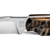 TB Outdoor Commandeur Fixed Blade 11060047 - 8.5 Inch Overall Length, Alenox Blade With Ziricote Handle by TB Outdoor