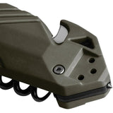 TB Outdoor C.A.C. Utility Axis Lock Green Knife - 3.38in Partially Serrated Nitrox Blade, Belt Cutter, Glass Breaker by TB Outdoor