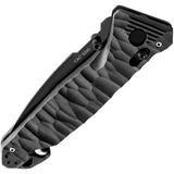TB Outdoor C.A.C. S200 Axis Lock Knife - Black Finish With Nitrox Steel Blade, Glass Breaker, Belt Cutter by TB Outdoor