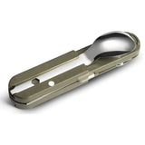 TB Outdoor French Army Camp Knife Green ABS Handle 5.5 Inch Closed With Corkscrew Spoon And Fork by TB Outdoor