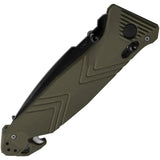 TB Outdoor C.A.C. Utility Axis Lock Knife - Versatile Multi Tool With Cord Cutter, Glass Breaker And Corkscrew by TB Outdoor