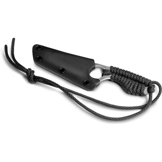TB Outdoor S-Neck French Army Knife - Full Tang 3in Satin Nitrox Steel Tanto Blade with Paracord Grip by TB Outdoor