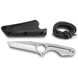 TB Outdoor S-Neck French Army Knife - Full Tang 3in Satin Nitrox Steel Tanto Blade with Paracord Grip by TB Outdoor