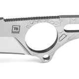 TB Outdoor S-Neck French Army Knife - Full Tang 3in Satin Nitrox Steel Tanto Blade with Paracord Grip by TB Outdoor