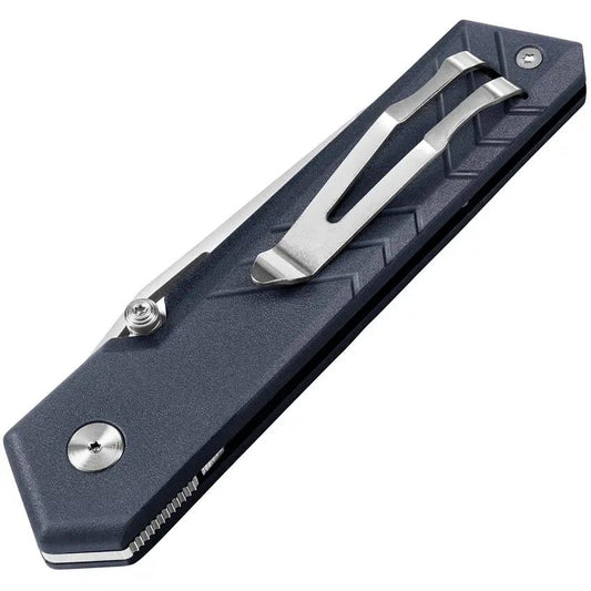 TB Outdoor Unboxer EDC Folder - 4.25 Inch Closed Satin Nitrox Steel Blade With Blue Pa6 Handle by TB Outdoor