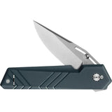 TB Outdoor Unboxer EDC Folder - 4.25 Inch Closed Satin Nitrox Steel Blade With Blue Pa6 Handle by TB Outdoor