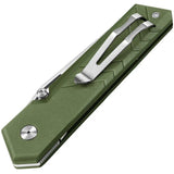 TB Outdoor Unboxer EDC Folder - Satin Nitrox Steel Blade, Green PA6 Handle, 4.25 Inch Closed by TB Outdoor