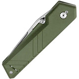 TB Outdoor Unboxer EDC Folder - Satin Nitrox Steel Blade, Green PA6 Handle, 4.25 Inch Closed by TB Outdoor