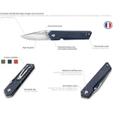 TB Outdoor Unboxer EDC Folder - Satin Nitrox Steel Blade, Green PA6 Handle, 4.25 Inch Closed by TB Outdoor