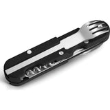 TB Outdoor French Army Camp Knife Black 11060092 - 5.5 Inch Closed With Corkscrew And Dual Blades by TB Outdoor