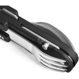 TB Outdoor French Army Camp Knife Black 11060092 - 5.5 Inch Closed With Corkscrew And Dual Blades by TB Outdoor