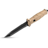 TB Outdoor Vengeur Survival Knife - 5 Inch Nitrox Steel Tanto With Black PVD Coating And Partial Serration by TB Outdoor