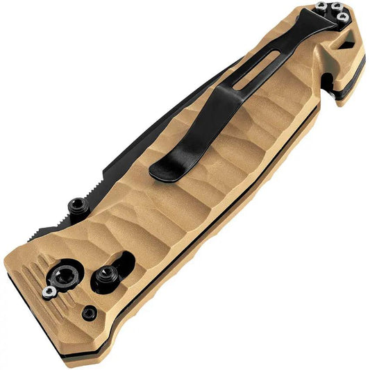 TB Outdoor C.A.C. S200 Axis Lock Knife - Vengeur Edition With Glass Breaker And Belt Cutter by TB Outdoor