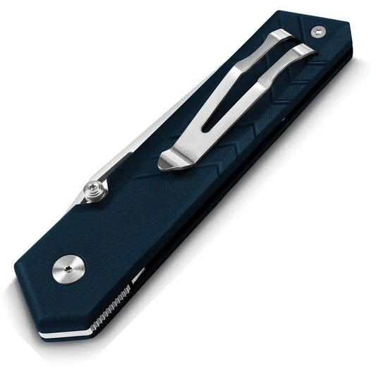 TB Outdoor Unboxer EDC Folder - 4.25 Inch Closed, 3 Inch Satin Nitrox Steel Blade, Marine National Blue PA6 Handle by TB Outdoor