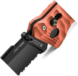 TB Outdoor C.A.C. S200 Axis Lock Coral - 3.38in Black Serrated Nitrox Blade With Coral G10 Handle by TB Outdoor