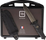 TB Outdoor Vengeur Survival Knife - 5 Inch Nitrox Steel Tanto Blade With Glass Breaker And MOLLE Kydex Sheath by TB Outdoor