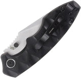 Defcon Linerlock Black TD004F-1 - Satin 14C28N Sandvik Stainless Blade With Black G10 Handle by Defcon
