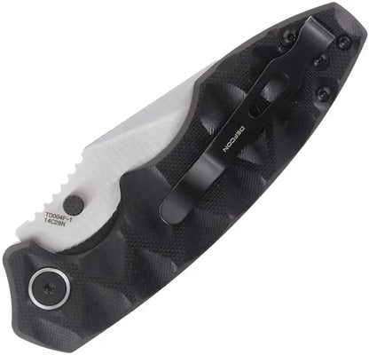 Defcon Linerlock Black TD004F-1 - Satin 14C28N Sandvik Stainless Blade With Black G10 Handle by Defcon