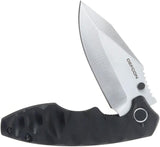 Defcon Linerlock Black TD004F-1 - Satin 14C28N Sandvik Stainless Blade With Black G10 Handle by Defcon