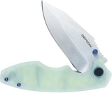 Defcon Linerlock Jade TD004F-3 - Jade G10 Handle with Satin 14C28N Sandvik Blade and Pocket Clip by Defcon