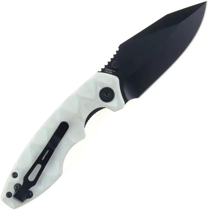 Defcon Linerlock Jade TD004F-4 - Jade G10 Handle, Black 14C28N Sandvik Blade, Thumb Stud, Pocket Clip by Defcon
