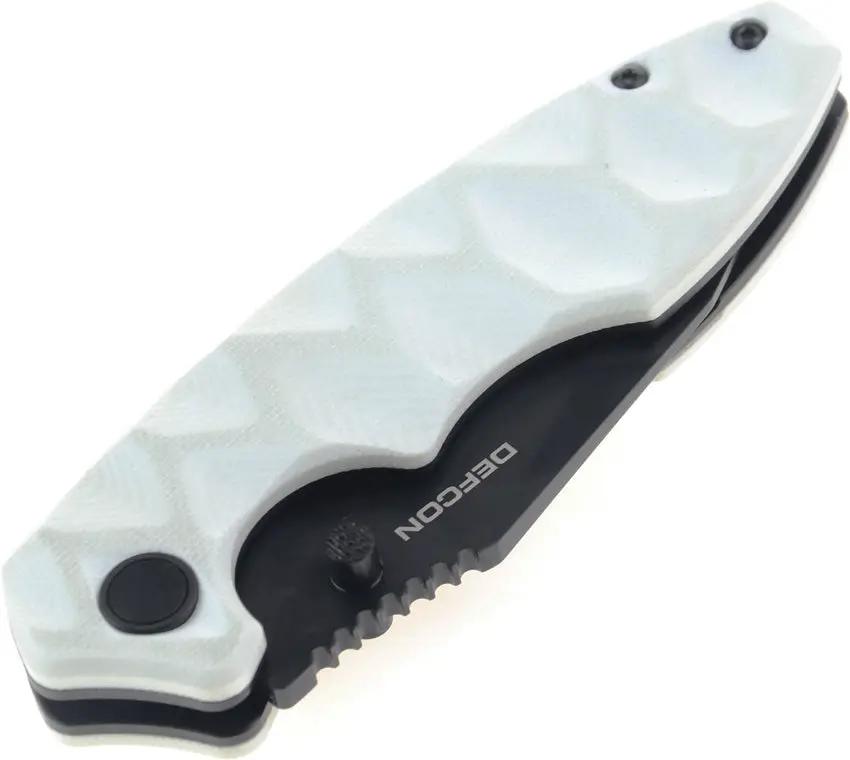 Defcon Linerlock Jade TD004F-4 - Jade G10 Handle, Black 14C28N Sandvik Blade, Thumb Stud, Pocket Clip by Defcon