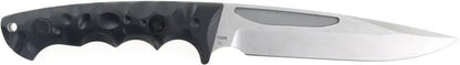 Defcon Tactical Fixed Blade TD008 - Satin D2 Steel 6.25in Blade, Full Tang, Black G10 Handle, Kydex Belt Sheath by Defcon