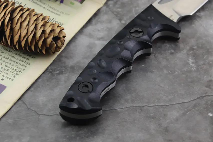 Defcon Tactical Fixed Blade TD008 - Satin D2 Steel 6.25in Blade, Full Tang, Black G10 Handle, Kydex Belt Sheath by Defcon