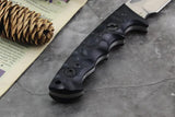 Defcon Tactical Fixed Blade TD008 - Satin D2 Steel 6.25in Blade, Full Tang, Black G10 Handle, Kydex Belt Sheath by Defcon