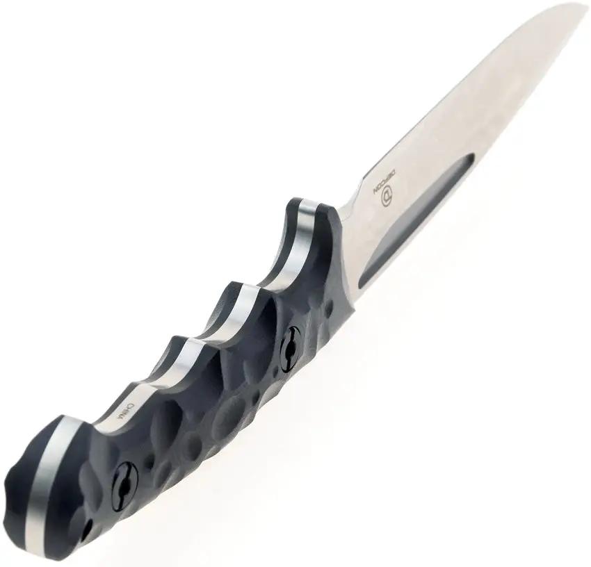 Defcon Tactical Fixed Blade TD008 - Satin D2 Steel 6.25in Blade, Full Tang, Black G10 Handle, Kydex Belt Sheath by Defcon