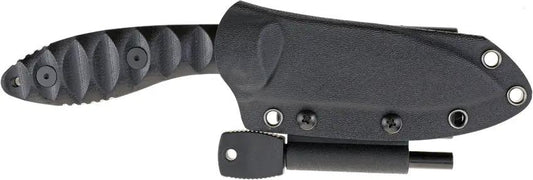 Defcon Tactical Fixed Blade TD009 - Black Coated 14C28N Sandvik Stainless Steel Blade Full Tang by Defcon