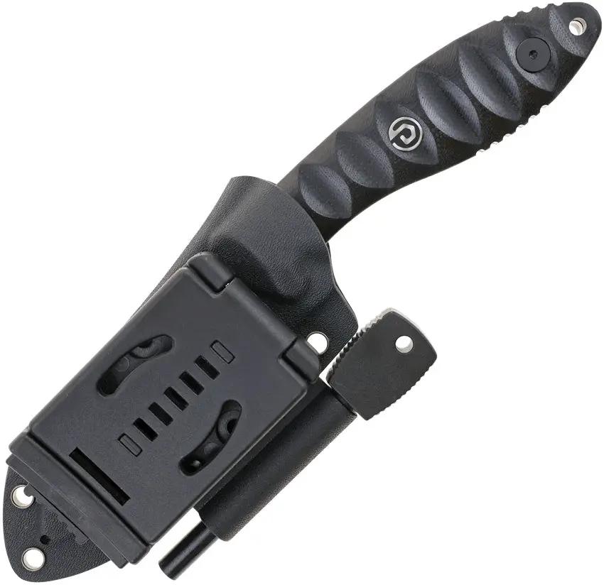 Defcon Tactical Fixed Blade TD009 - Black Coated 14C28N Sandvik Stainless Steel Blade Full Tang by Defcon