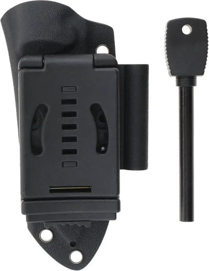 Defcon Tactical Fixed Blade TD009 - Black Coated 14C28N Sandvik Stainless Steel Blade Full Tang by Defcon