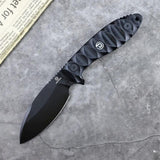 Defcon Tactical Fixed Blade TD009 - Black Coated 14C28N Sandvik Stainless Steel Blade Full Tang by Defcon