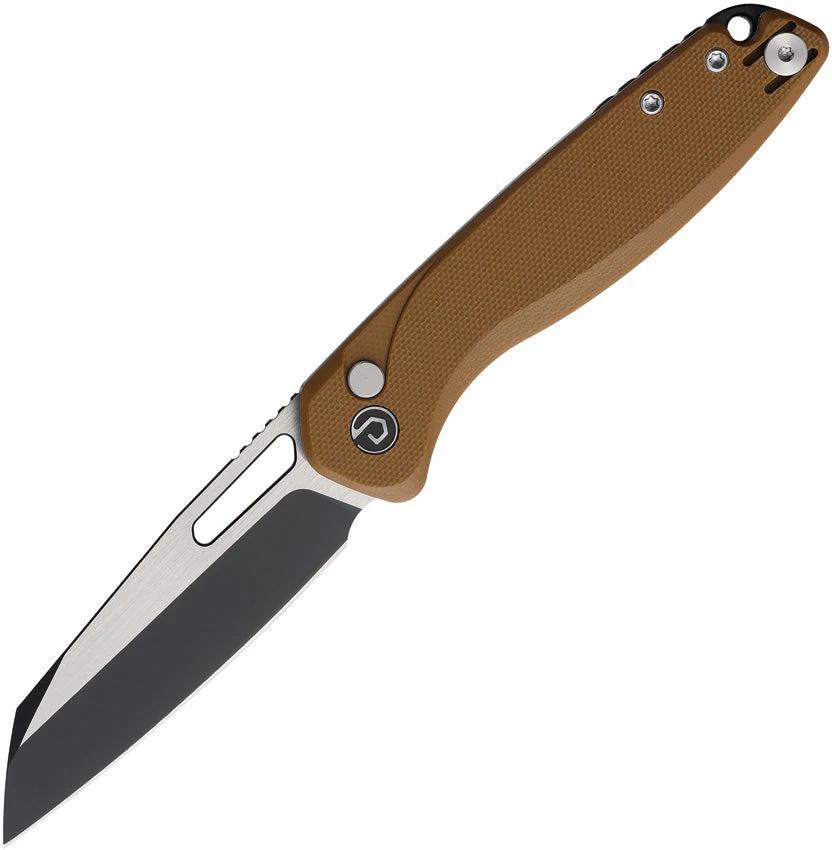 Defcon Warhawk Button Lock Tan G10 TD020BR by Defcon